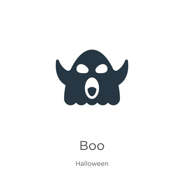 Boo Icon Vektor. trendige flache Buo-Ikone aus der Halloween-Kollektion isoliert auf weißem Hintergrund. Vektorillustration kann für Web- und Mobile-Grafikdesign verwendet werden, Logo, eps10 — Stockvektor