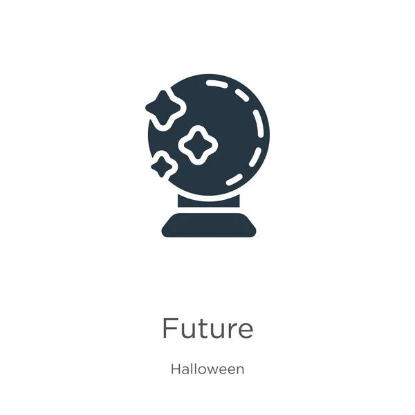 Icono futuro vector. Icono moderno de futuro plano de la colección halloween aislado sobre fondo blanco. La ilustración vectorial se puede utilizar para el diseño gráfico web y móvil, logotipo, eps10 — Vector de stock