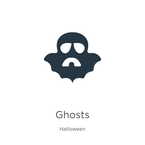 Geister Icon Vektor. trendige Flach-Geister-Ikone aus der Halloween-Kollektion isoliert auf weißem Hintergrund. Vektorillustration kann für Web- und Mobile-Grafikdesign verwendet werden, Logo, eps10 — Stockvektor