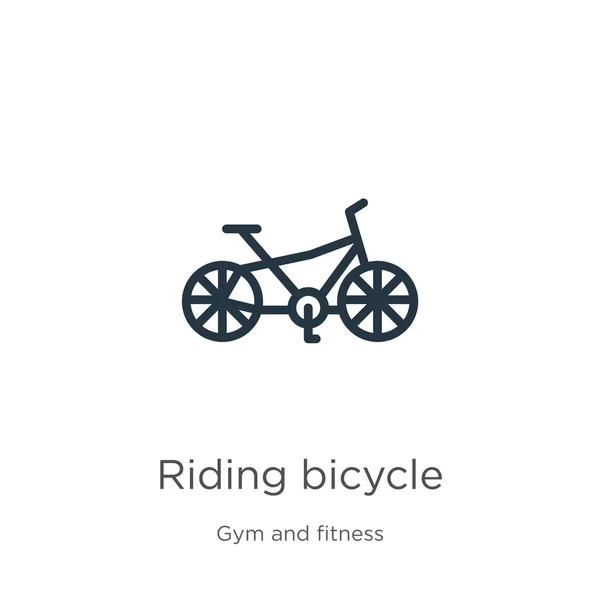 Jazda na rowerze wektor ikony. Modna płaska ikona rowerowa z kolekcji siłowni i fitness na białym tle. Ilustracja wektorowa może być używana do projektowania graficznego, logo, eps10 — Wektor stockowy