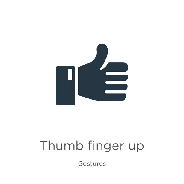 Polegar dedo para cima vetor ícone. Dedo de polegar na moda plana para cima ícone da coleção de gestos isolados no fundo branco. Ilustração vetorial pode ser usado para web e design gráfico móvel, logotipo, eps10 —  Vetores de Stock