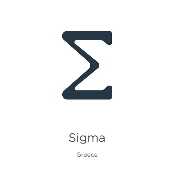 Sigma vector icono. Icono de sigma plana de moda de la colección griega aislada sobre fondo blanco. La ilustración vectorial se puede utilizar para el diseño gráfico web y móvil, logotipo, eps10 — Archivo Imágenes Vectoriales