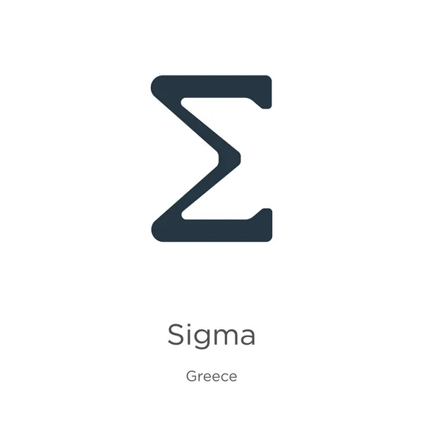 Sigma simge vektörü. Beyaz arkaplanda Yunan koleksiyonundan moda düz sigma simgesi izole edildi. Vektör illüstrasyonu web ve mobil grafik tasarımı, logo, eps10 için kullanılabilir