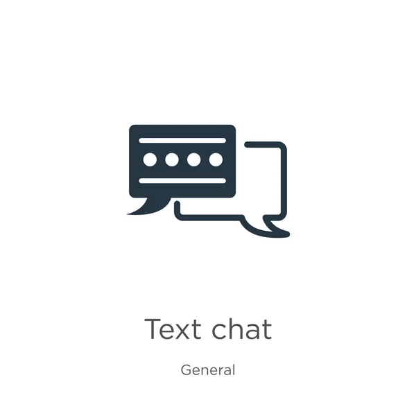 Vektor ikony textového rozhovoru. Moderní plochý textový chat ikona z obecné sbírky izolované na bílém pozadí. Vektorové ilustrace lze použít pro web a mobilní grafický design, logo, eps10 — Stockový vektor