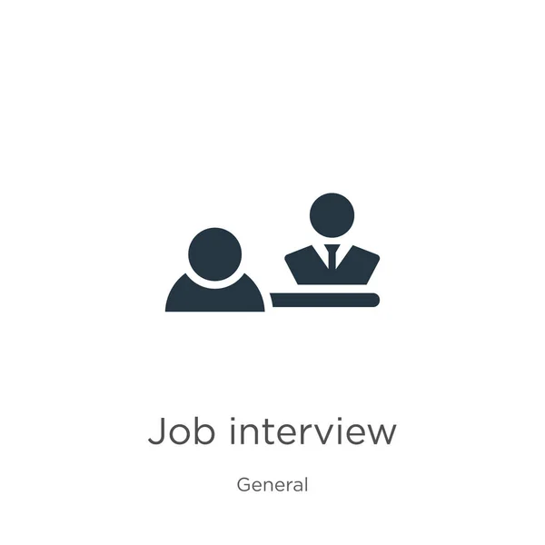 Job interview icoon vector. Trendy flat job interview icoon uit de algemene collectie geïsoleerd op witte achtergrond. Vector illustratie kan worden gebruikt voor web en mobiele grafische vormgeving, logo, eps10 — Stockvector