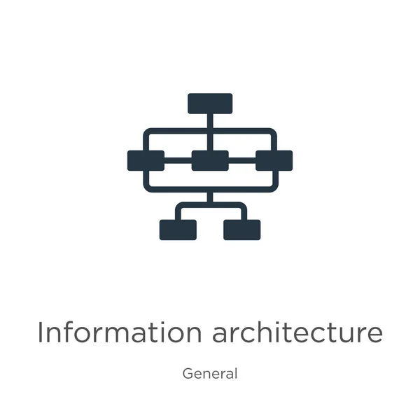 Informatie architectuur icoon vector. Trendy platte informatie architectuur icoon uit de algemene collectie geïsoleerd op witte achtergrond. Vector illustratie kan worden gebruikt voor web en mobiel grafisch ontwerp, — Stockvector