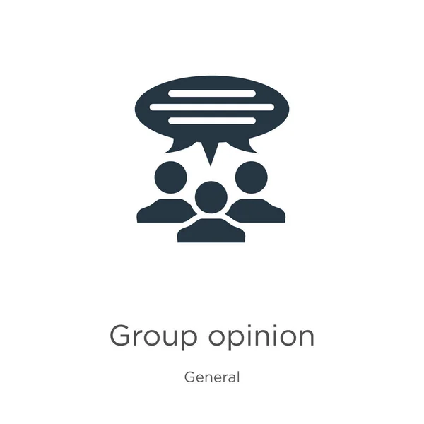 Grup fikir ikonu vektörü. Genel koleksiyondaki moda düz grup fikir simgesi beyaz arkaplanda izole edildi. Vektör illüstrasyonu web ve mobil grafik tasarımı, logo, eps10 için kullanılabilir
