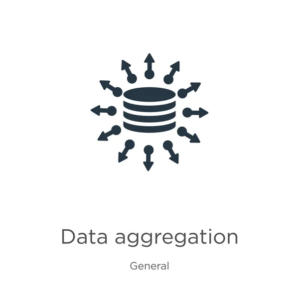 Icono de agregación de datos vector. Icono de agregación de datos planos de moda de la colección general aislada sobre fondo blanco. La ilustración vectorial se puede utilizar para el diseño gráfico web y móvil, logotipo, eps10 — Vector de stock