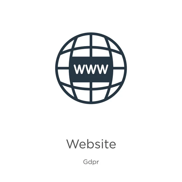 Ιστοσελίδα διάνυσμα εικονίδιο. Trendy επίπεδη ιστοσελίδα εικονίδιο από τη συλλογή gdpr απομονώνονται σε λευκό φόντο. Εικονογράφηση διάνυσμα μπορεί να χρησιμοποιηθεί για web και κινητό γραφικό σχεδιασμό, λογότυπο, eps10 — Διανυσματικό Αρχείο