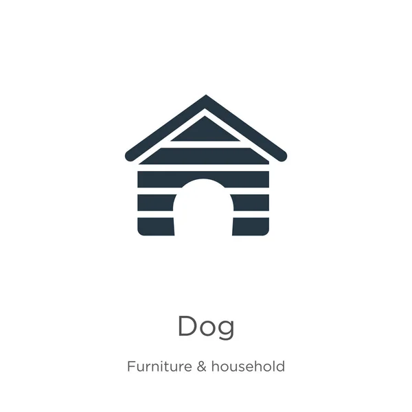 Собачий вектор. Модная плоская икона собаки из коллекции мебели выделена на белом фоне. Векторная иллюстрация может быть использована для веб и мобильного графического дизайна, логотипа, eps10 — стоковый вектор