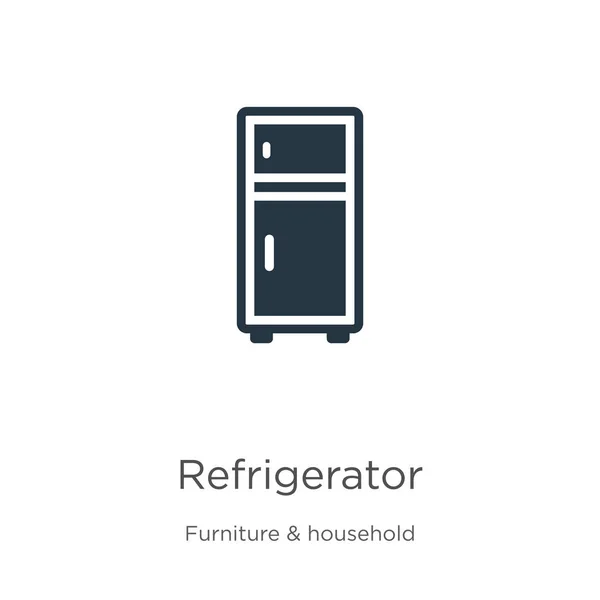 Kühlschranksymbolvektor. trendige flache Kühlschrank-Ikone aus der Möbel- und Haushaltskollektion isoliert auf weißem Hintergrund. Vektor-Illustration kann für Web-und mobile Grafik-Design, Logo verwendet werden, — Stockvektor