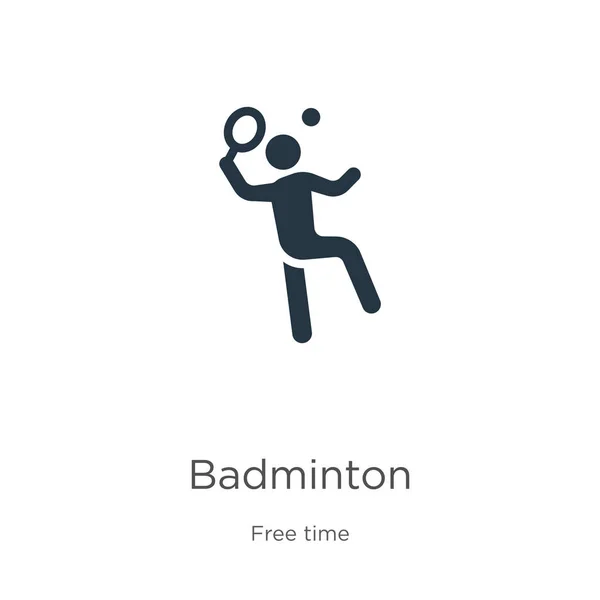 Badminton-Symbolvektor. trendige flache Badminton-Ikone aus der Freizeit-Kollektion isoliert auf weißem Hintergrund. Vektorillustration kann für Web- und Mobile-Grafikdesign verwendet werden, Logo, eps10 — Stockvektor