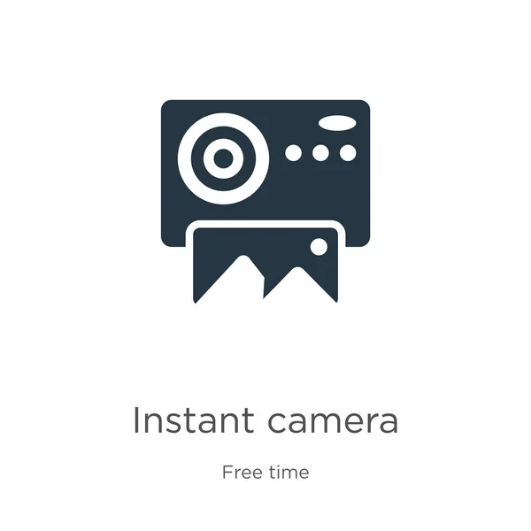 Instant camera icon vector. Trendy flat instant camera icon from free time collection isolated on white background. Vector illustration can be used for web and mobile graphic design, logo, eps10 — Stock Vector