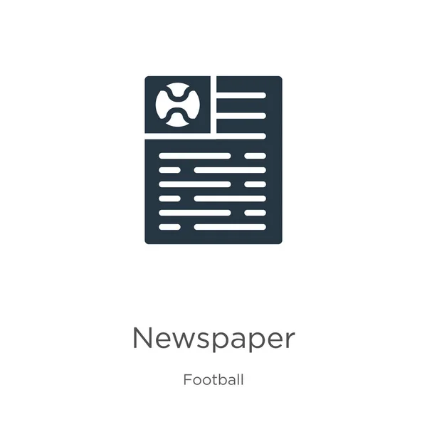 Vetor de ícone de jornal. Ícone de jornal na moda plana da coleção de futebol isolado no fundo branco. Ilustração vetorial pode ser usado para web e design gráfico móvel, logotipo, eps10 —  Vetores de Stock