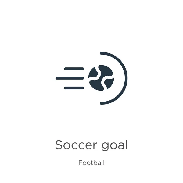 Fútbol objetivo vector icono. Icono de gol de fútbol plano de moda de la colección de fútbol aislado sobre fondo blanco. La ilustración vectorial se puede utilizar para el diseño gráfico web y móvil, logotipo, eps10 — Vector de stock