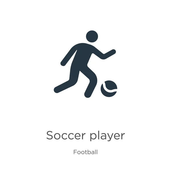 Soccer player icon vector. Trendy flat soccer player icon from football collection isolated on white background. Vector illustration can be used for web and mobile graphic design, logo, eps10 — Stock Vector