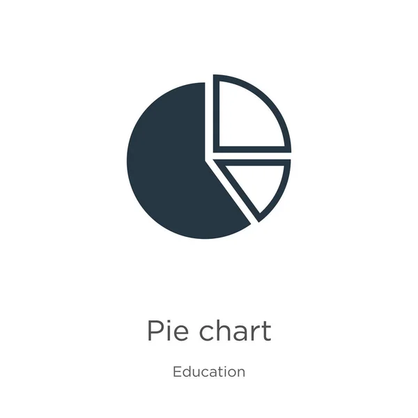 Ikona wektora wykresu ciasta. Modny płaski wykres wykres ikona z kolekcji edukacyjnej izolowane na białym tle. Ilustracja wektorowa może być używana do projektowania graficznego, logo, eps10 — Wektor stockowy