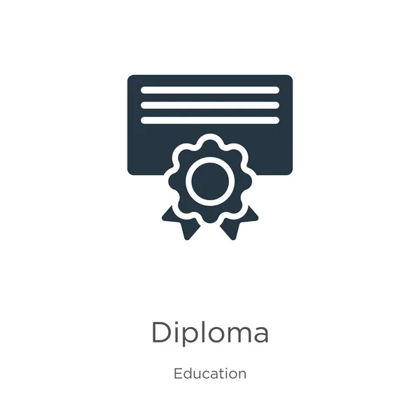 Diplom-Symbolvektor. trendige flache Diplom-Ikone aus der Bildungssammlung isoliert auf weißem Hintergrund. Vektorillustration kann für Web- und Mobile-Grafikdesign verwendet werden, Logo, eps10 — Stockvektor