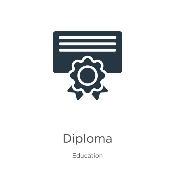 Diplôme icône vecteur. Icône de diplôme plat tendance de la collection de l'éducation isolé sur fond blanc. L'illustration vectorielle peut être utilisée pour la conception graphique web et mobile, logo, eps10 — Image vectorielle