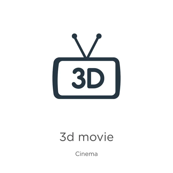 Вектор 3d піктограм фільму. Модна плоска 3D-іконка з колекції фільмів ізольована на білому тлі. Векторна ілюстрація може бути використана для веб- та мобільного графічного дизайну, логотипу, eps10 — стоковий вектор
