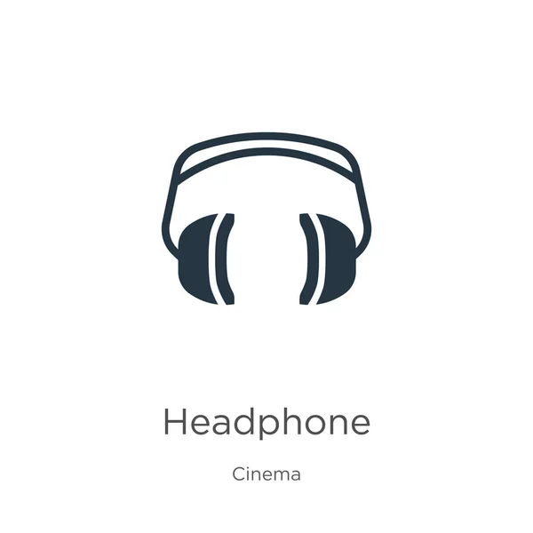 Kopfhörer-Symbolvektor. trendige flache Kopfhörer-Ikone aus der Kinosammlung isoliert auf weißem Hintergrund. Vektorillustration kann für Web- und Mobile-Grafikdesign verwendet werden, Logo, eps10 — Stockvektor