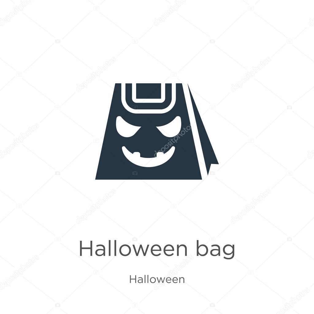 Halloween bag icon vector. Trendy flat halloween bag icon from halloween collection isolated on white background. Vector illustration can be used for web and mobile graphic design, logo, eps10
