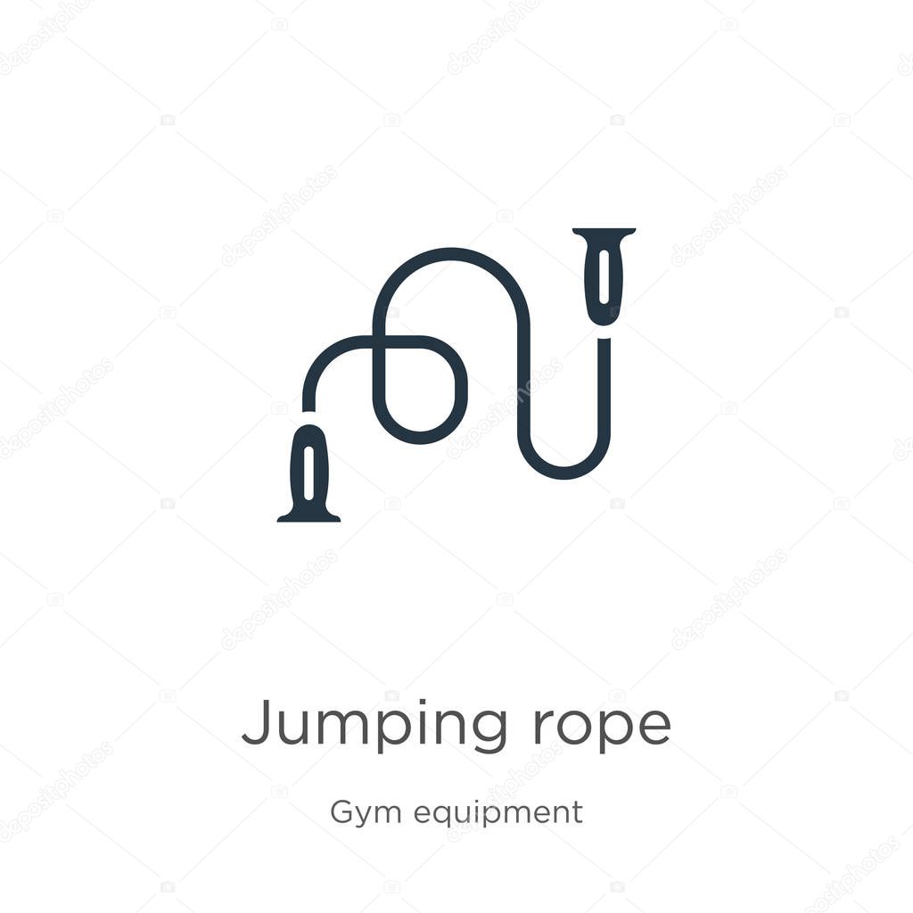 Jumping rope icon vector. Trendy flat jumping rope icon from gym equipment collection isolated on white background. Vector illustration can be used for web and mobile graphic design, logo, eps10