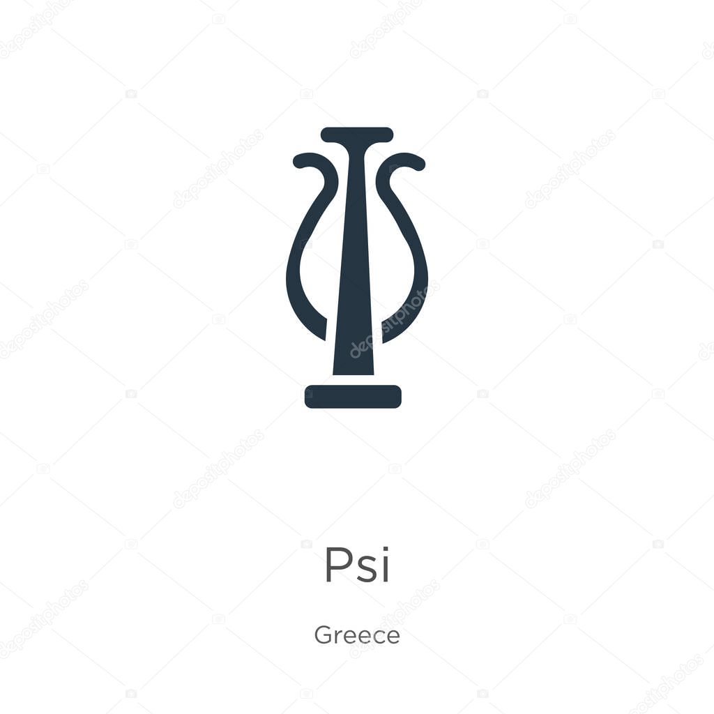 Psi icon vector. Trendy flat psi icon from greece collection isolated on white background. Vector illustration can be used for web and mobile graphic design, logo, eps10