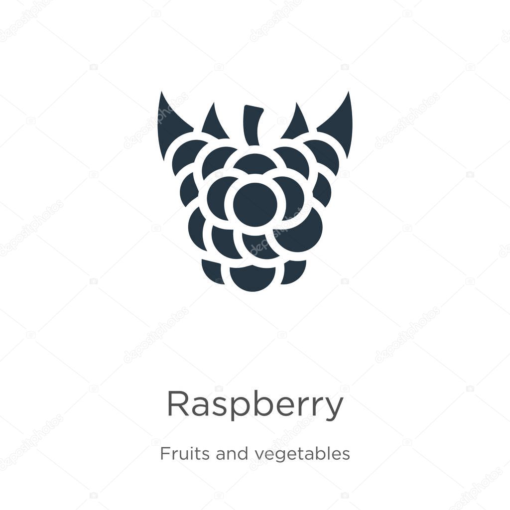 Raspberry icon vector. Trendy flat raspberry icon from fruits collection isolated on white background. Vector illustration can be used for web and mobile graphic design, logo, eps10