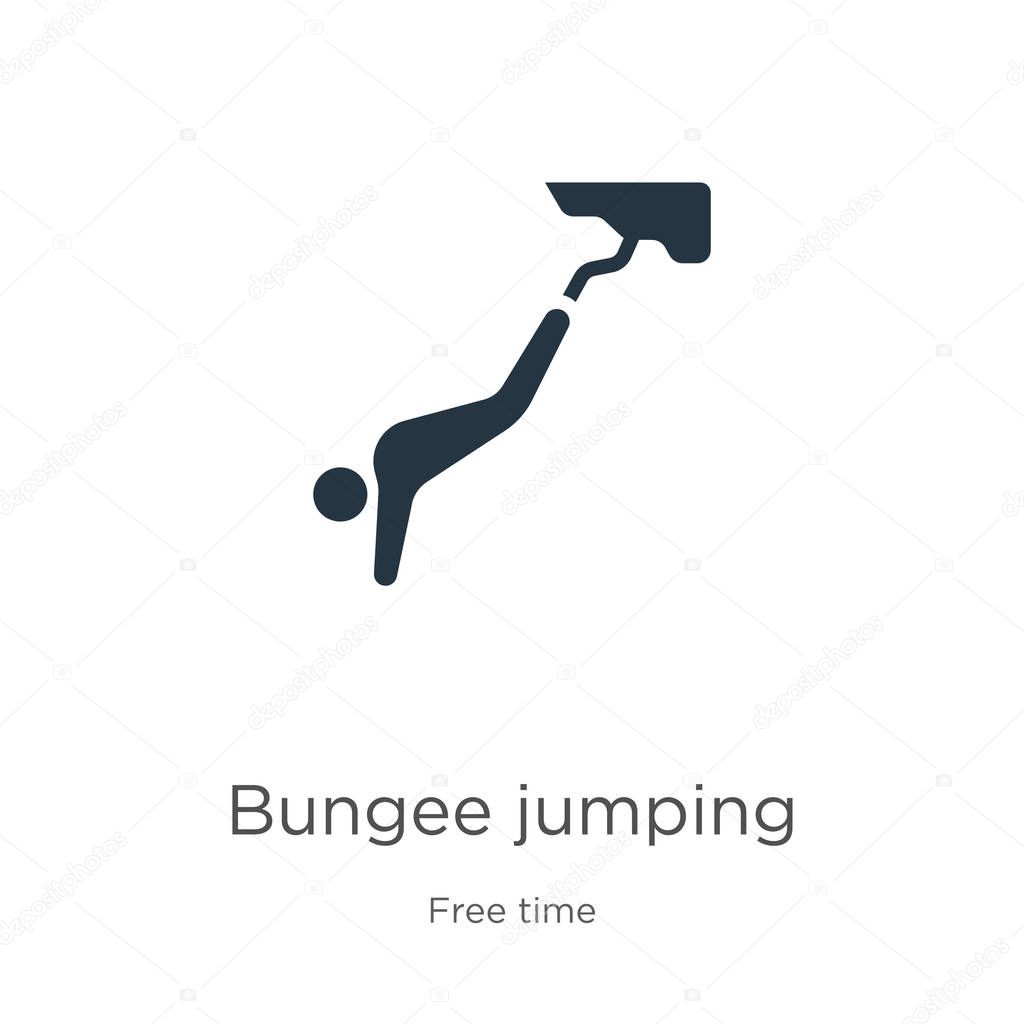 Bungee jumping icon vector. Trendy flat bungee jumping icon from free time collection isolated on white background. Vector illustration can be used for web and mobile graphic design, logo, eps10