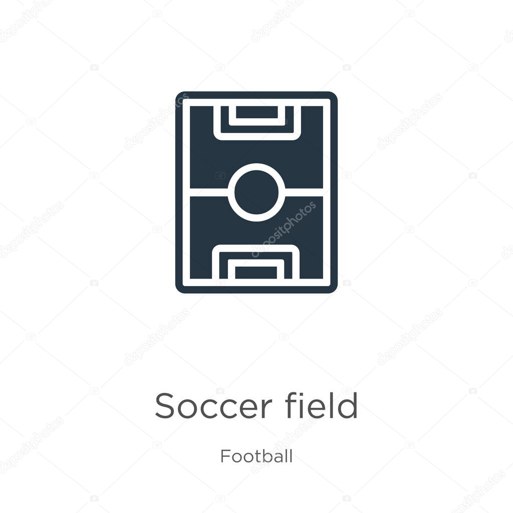 Soccer field icon vector. Trendy flat soccer field icon from football collection isolated on white background. Vector illustration can be used for web and mobile graphic design, logo, eps10