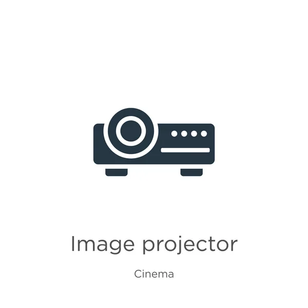 Imagen proyector icono vector. Icono de proyector de imagen plana de moda de la colección de cine aislado sobre fondo blanco. La ilustración vectorial se puede utilizar para el diseño gráfico web y móvil, logotipo, eps10 — Vector de stock