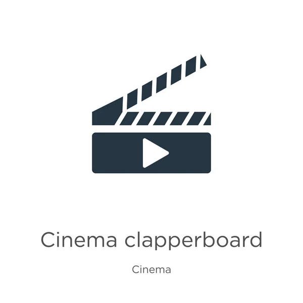 Cinéma clapperboard icône vecteur. Icône de cinéma plat tendance clapperboard de la collection cinéma isolé sur fond blanc. L'illustration vectorielle peut être utilisée pour la conception graphique web et mobile, logo , — Image vectorielle