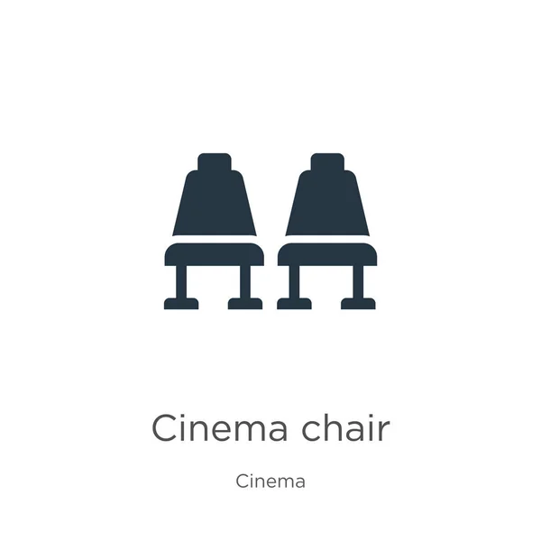 Silla de cine icono vector. Icono de silla de cine plana de moda de la colección de cine aislado sobre fondo blanco. La ilustración vectorial se puede utilizar para el diseño gráfico web y móvil, logotipo, eps10 — Vector de stock