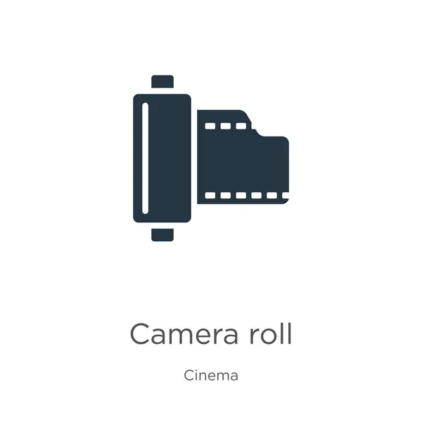 Camera roll pictogram vector. Trendy platte camera roll icoon uit bioscoop collectie geïsoleerd op witte achtergrond. Vector illustratie kan worden gebruikt voor web en mobiele grafische vormgeving, logo, eps10 — Stockvector