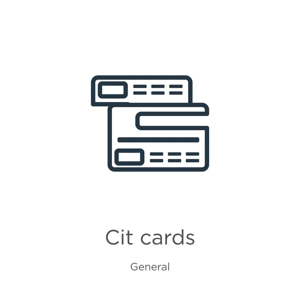 Kreditkarten-Symbol. dünne lineare Kreditkartenumrisse, isoliert auf weißem Hintergrund aus der allgemeinen Sammlung. Linienvektorkreditkartenzeichen, Symbol für Web und Mobile — Stockvektor