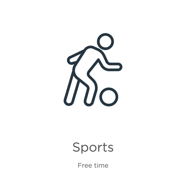 Sportikone. dünne lineare Sportsymbole isoliert auf weißem Hintergrund aus der Hobbysammlung. Linienvektor Sportzeichen, Symbol für Web und Mobile — Stockvektor