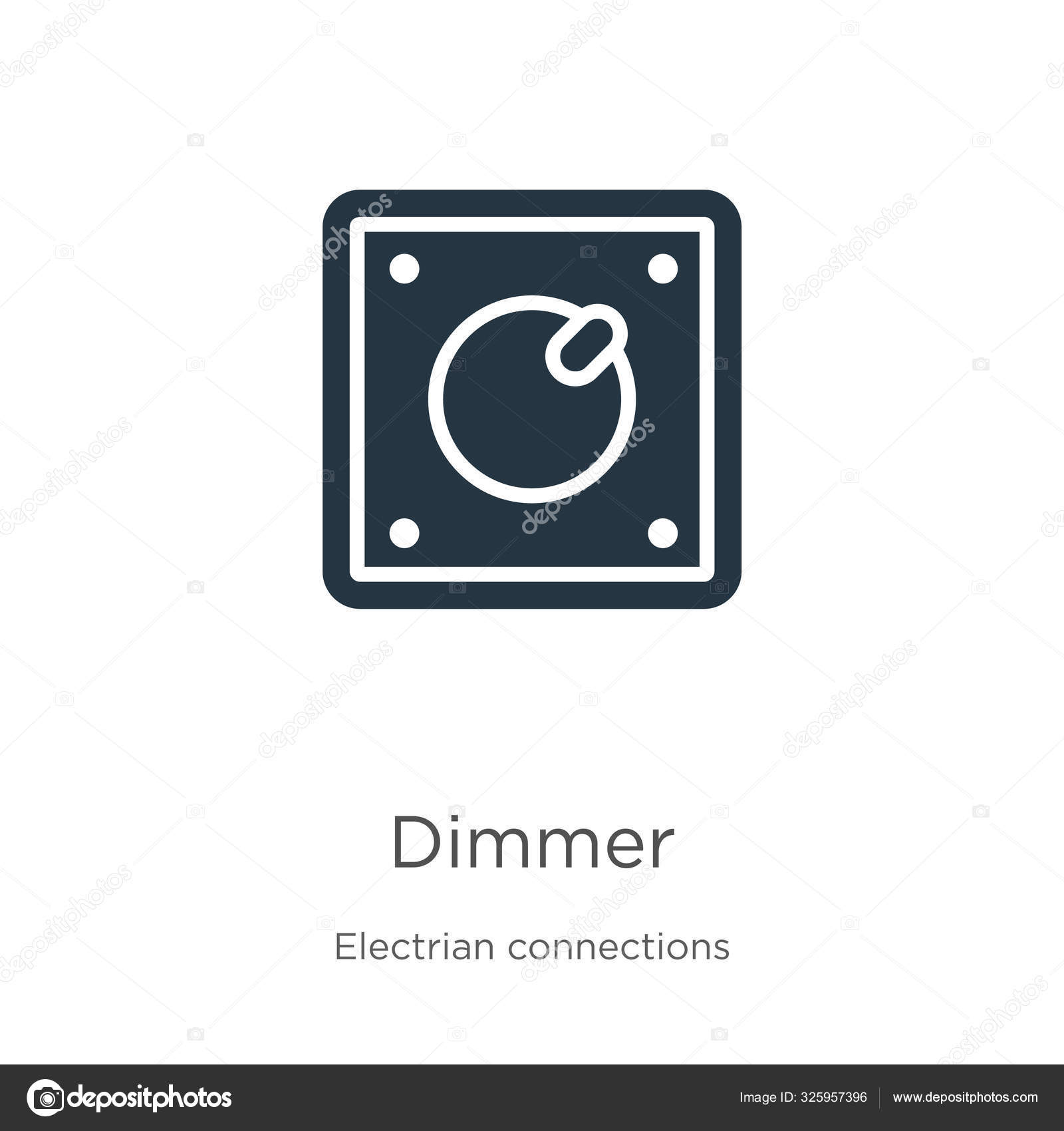 Dimmer Icon Vektor. trendige flache DimmerIkone aus der Sammlung