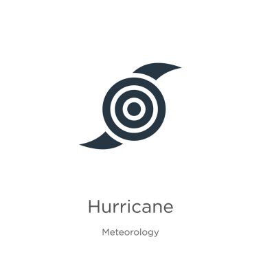 Kasırga ikon vektörü. Meteoroloji koleksiyonundaki son moda düz kasırga ikonu beyaz arka planda izole edilmiş. Vektör illüstrasyonu web ve mobil grafik tasarımı, logo, eps10 için kullanılabilir