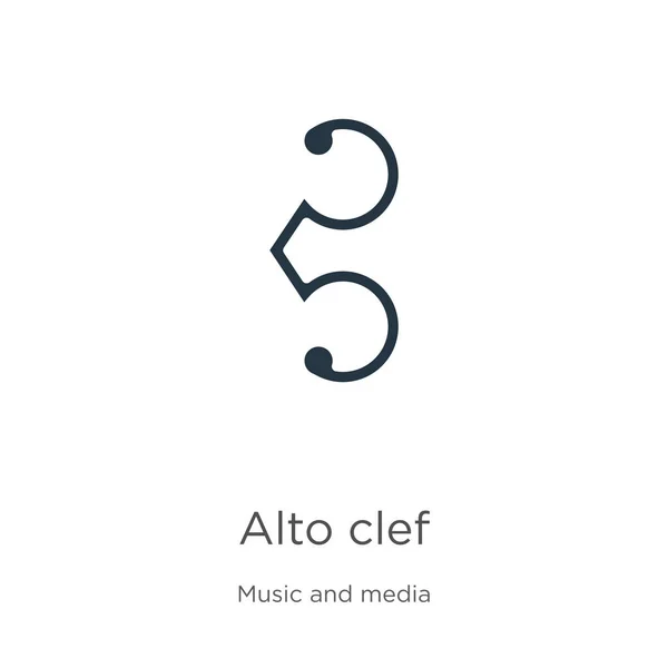 Alto Clef Icon from Music and Media Outline Collection. Thin Line Alto Clef  Icon Isolated on White Background Stock Vector - Illustration of concert,  alto: 140063288