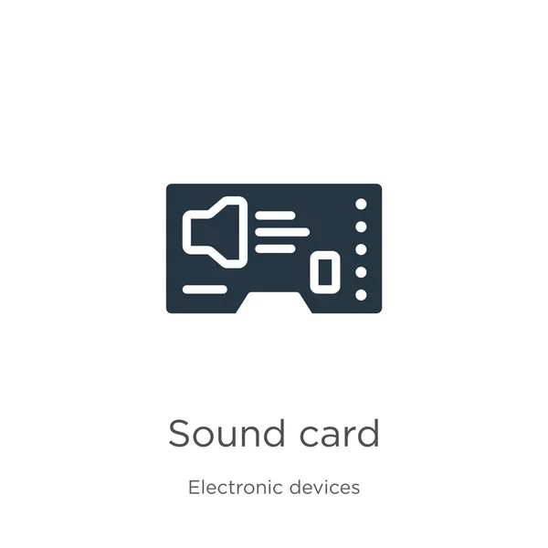 Soundkartensymbolvektor. trendiges flaches Soundkartensymbol aus der Sammlung elektronischer Geräte isoliert auf weißem Hintergrund. Vektorillustration kann für Web- und Mobile-Grafikdesign verwendet werden, Logo, eps10 — Stockvektor