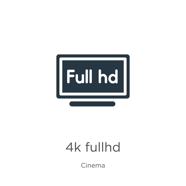 4kフルHDアイコンベクトル白い背景に隔離された映画コレクションからトレンディなフラット4kフルHDアイコン。ベクターイラストは、ウェブやモバイルグラフィックデザイン、ロゴ、 eps10に使用できます。 — ストックベクタ