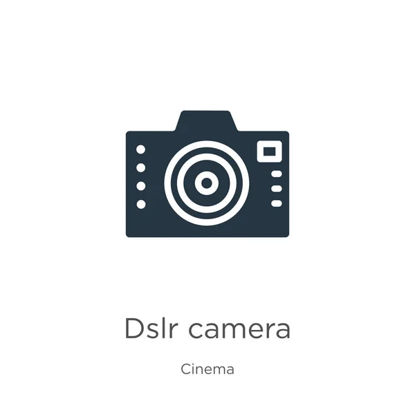 Vecteur d'icône de caméra Dslr. Icône de caméra dslr plat tendance de la collection cinéma isolé sur fond blanc. L'illustration vectorielle peut être utilisée pour la conception graphique web et mobile, logo, eps10 — Image vectorielle