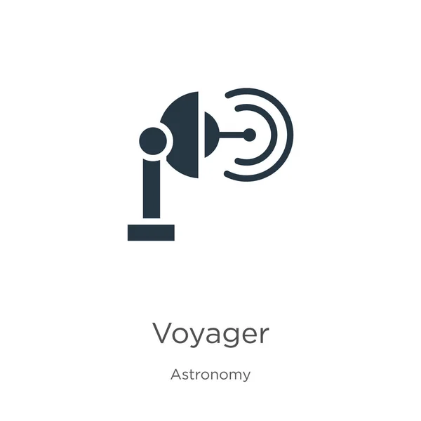 Voyager vector icono. Icono moderno viajero plano de la colección de astronomía aislado sobre fondo blanco. La ilustración vectorial se puede utilizar para el diseño gráfico web y móvil, logotipo, eps10 — Vector de stock