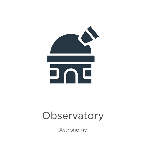 Вектор значков обсерватории. Иконка модной плоской обсерватории из коллекции астрономии выделена на белом фоне. Векторная иллюстрация может быть использована для веб и мобильного графического дизайна, логотипа, eps10 — стоковый вектор