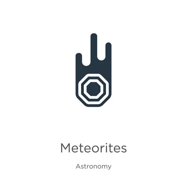 Vetor ícone de meteoritos. Ícone de meteoritos planos da moda da coleção de astronomia isolado no fundo branco. Ilustração vetorial pode ser usado para web e design gráfico móvel, logotipo, eps10 — Vetor de Stock