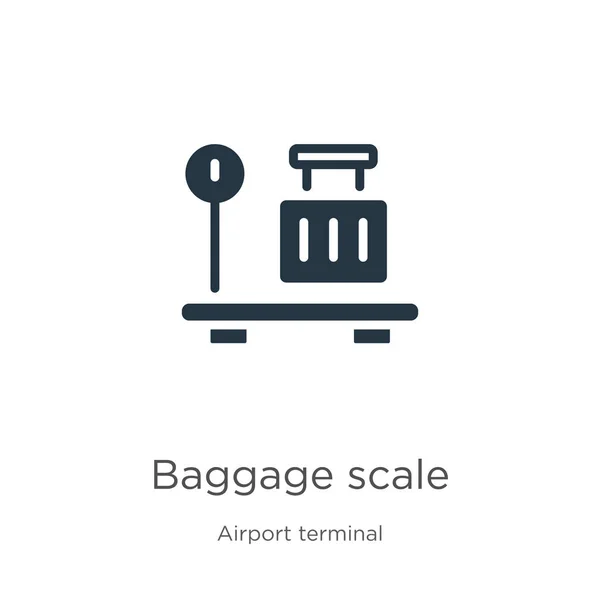 Icon-Vektor für Gepäckwaage. Trendy flache Gepäckwaage Symbol aus Flughafen-Terminal Sammlung isoliert auf weißem Hintergrund. Vektorillustration kann für Web- und Mobile-Grafikdesign verwendet werden, Logo, eps10 — Stockvektor