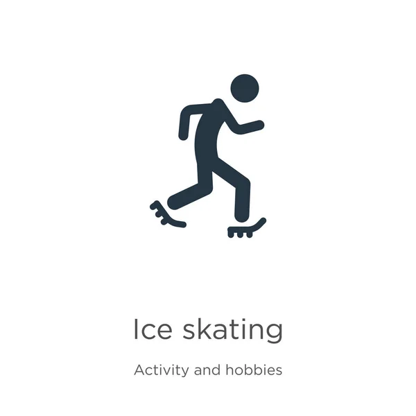 Patinaje sobre hielo icono vector. Icono de patinaje sobre hielo plano de moda de la colección de actividades aisladas sobre fondo blanco. La ilustración vectorial se puede utilizar para el diseño gráfico web y móvil, logotipo, eps10 — Vector de stock