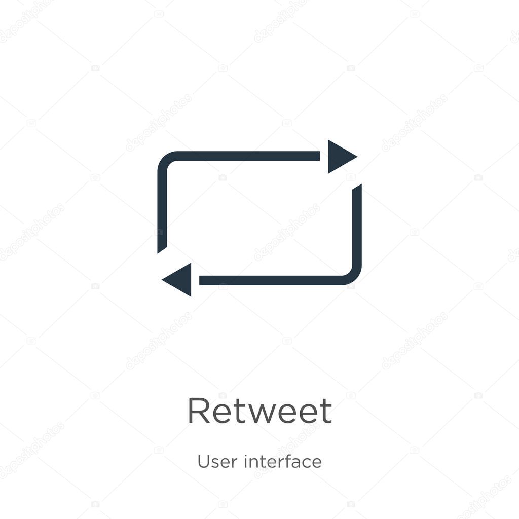 Reinicie el vector de iconos. Icono de retweet plano de la colección de ...