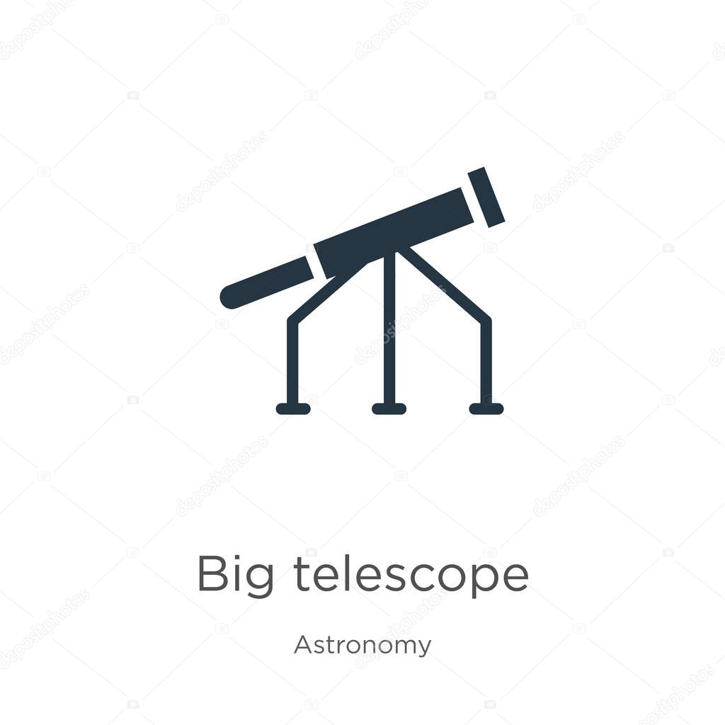 Big telescope icon vector. Trendy flat big telescope icon from astronomy collection isolated on white background. Vector illustration can be used for web and mobile graphic design, logo, eps10